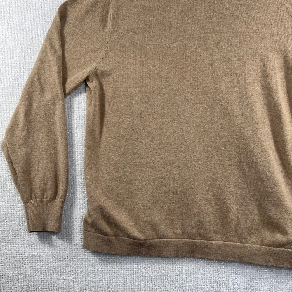 J. Crew Tan‎ Cotton Crewneck Long Sleeve Sweater Men's Size L
